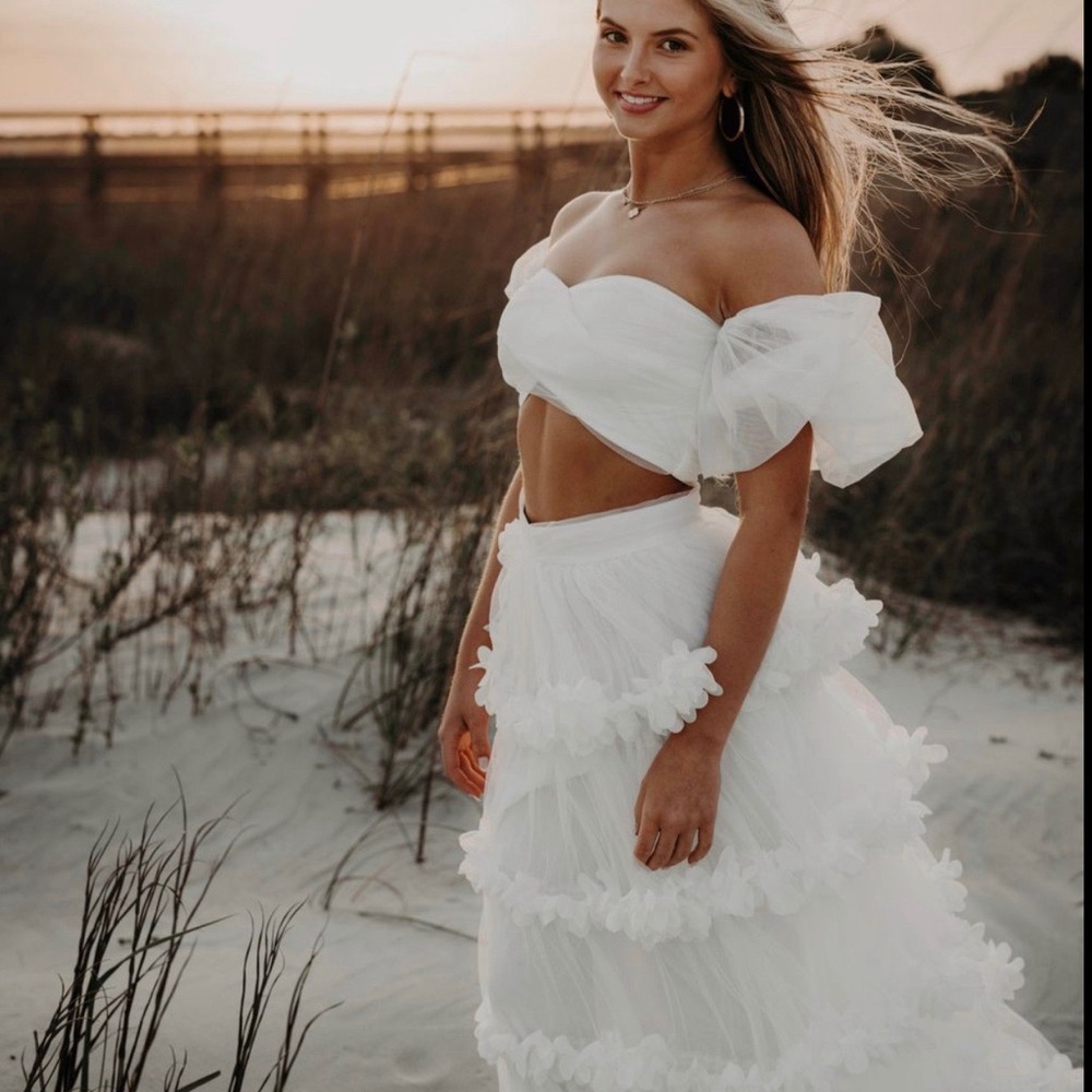 SHEIN White Strapless Dress